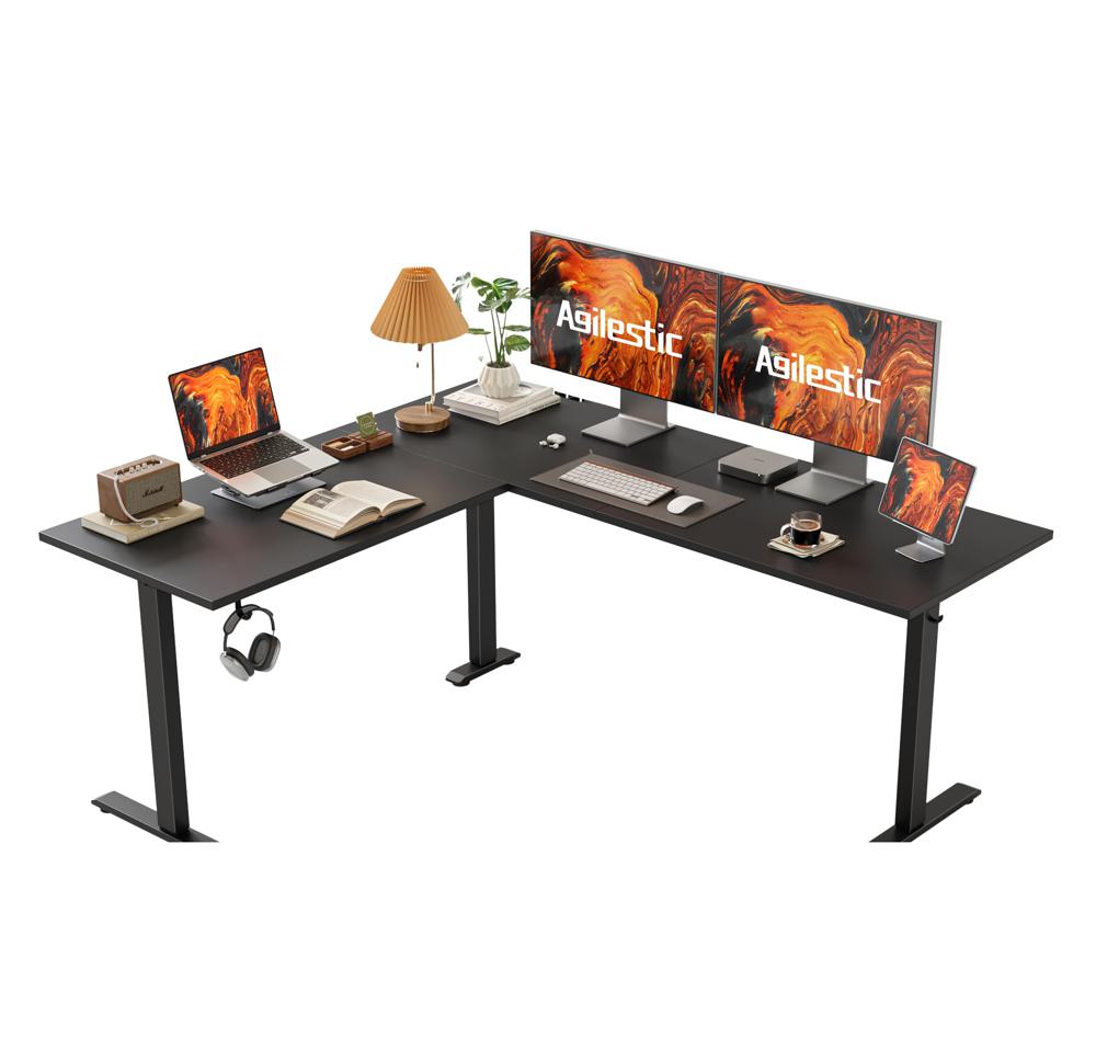 Amazon.com: Agilestic L Shaped Standing Desk Adjustable Height